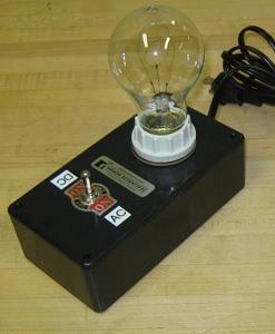 Light bulb and switch (AC or DC)