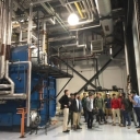 Pre-engineering students getting a tour of the physical plant