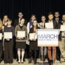 Students accepting awards at the March 2014 Meeting of the American Physical Society