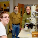 John Allen and Phil Russell in the laboratory