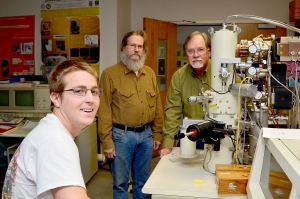 John Allen and Phil Russell in the laboratory