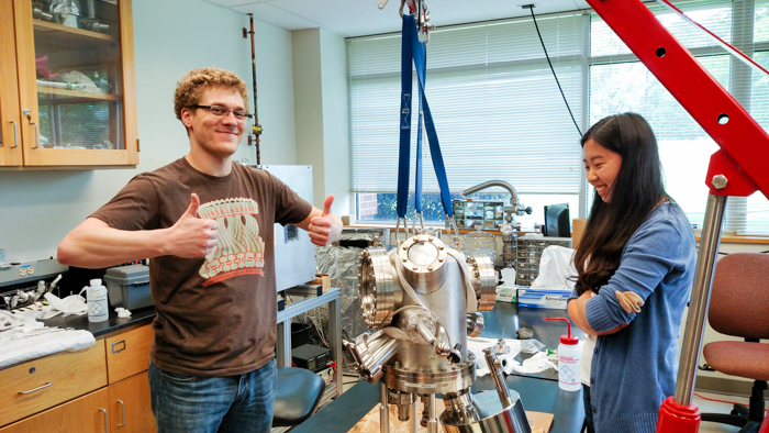 Students in a research lab