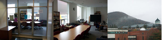 View of and view from the Lindsay Resource Room