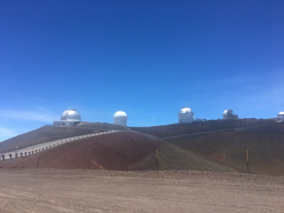 View of adjacent telescopes atop Mauna Kea