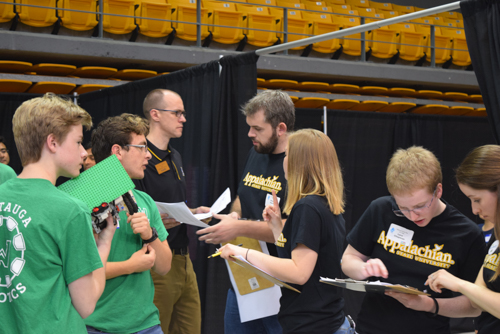 SumoBot participants conversing